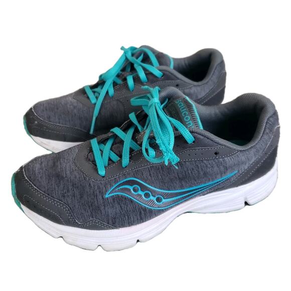 Saucony Womens Sapphire S15220-10 Road‎ Running Shoes Sz 8 Gray Turqouise Hiking - Picture 8 of 12